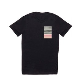 Blush x Stripes T Shirt | Painting, Peony, Lovely, Love, Pattern, Peach, Rose, Petal, Simple, Colorblock 