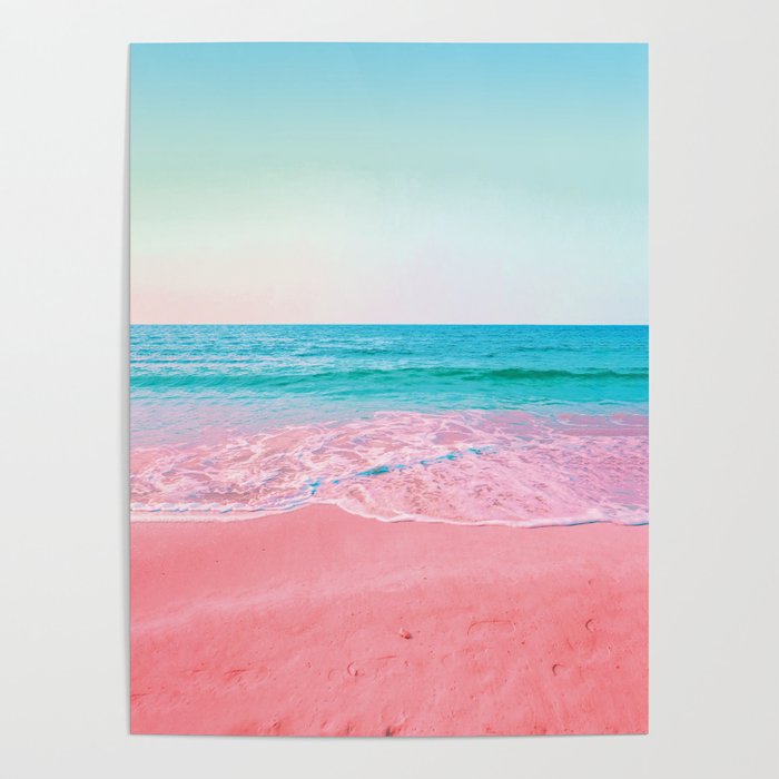 Pastel Ocean View - California Beach Poster