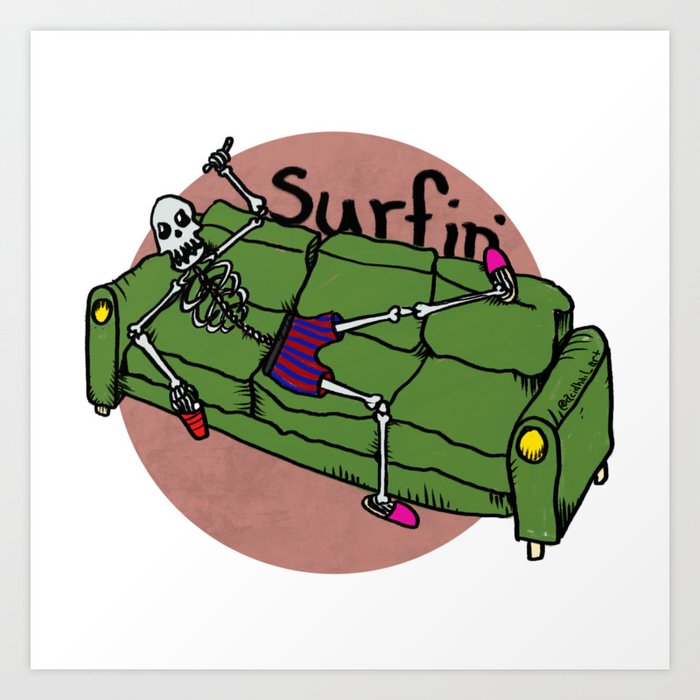 Surfin' Art Print