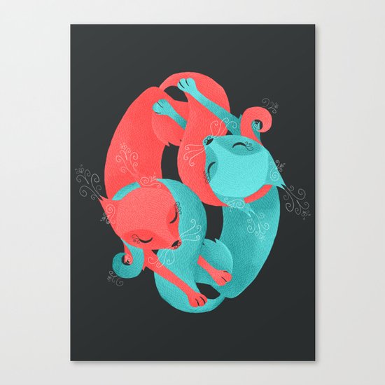 'Round Their Throats Canvas Print