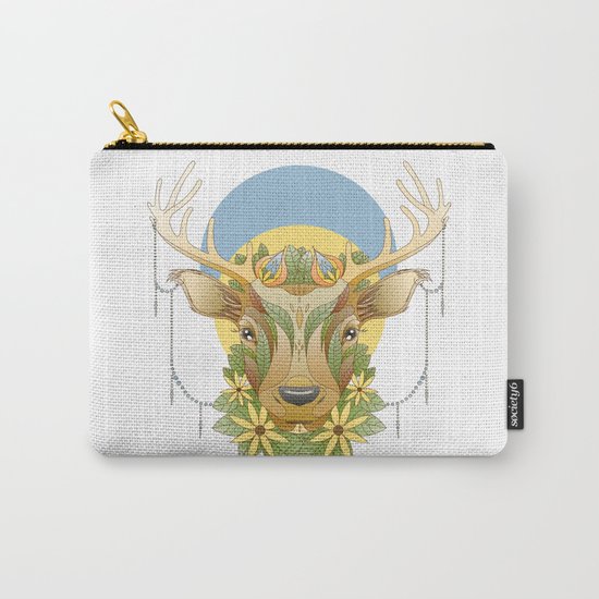 Deer in Flowers Carry-All Pouch