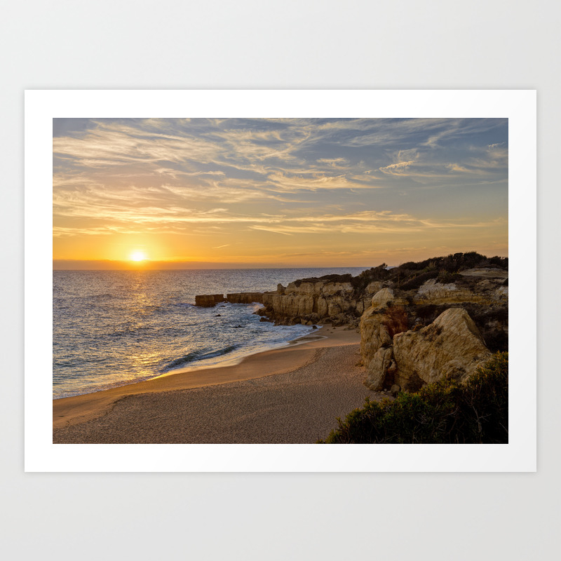 Algarve Sunset Portugal Art Print By Michaelhoward Society6