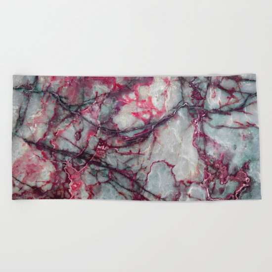 Grey Marble Beach Towel