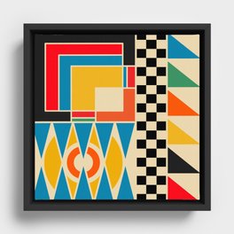 Happy Colorful Vibes Framed Canvas