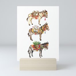 Nepal Donkeys Mini Art Print