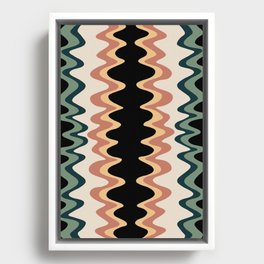 Wavy Stripes Abstract X Framed Canvas