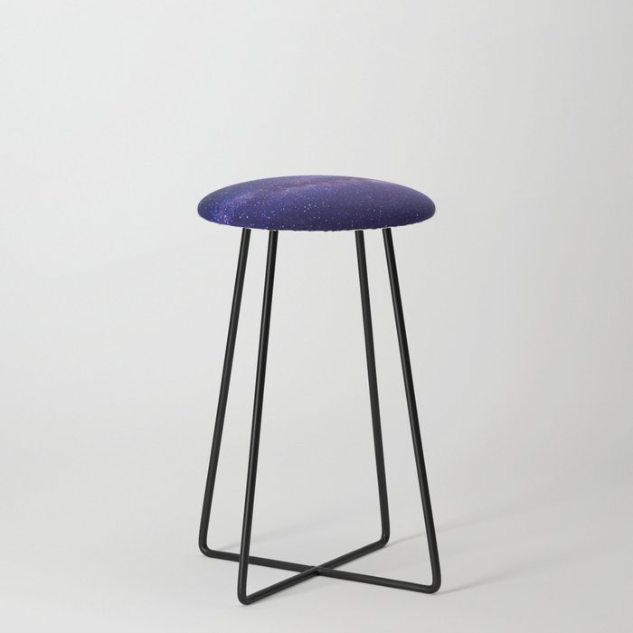 Purple Glitter Star Galaxy Counter Stool By Newburydesigns Society6 Purple Glitter Star Galaxy Counter Stool