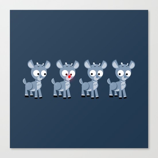 Hey look, it's Rudolph! Canvas Print