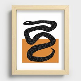 Simple Black Snake Recessed Framed Print