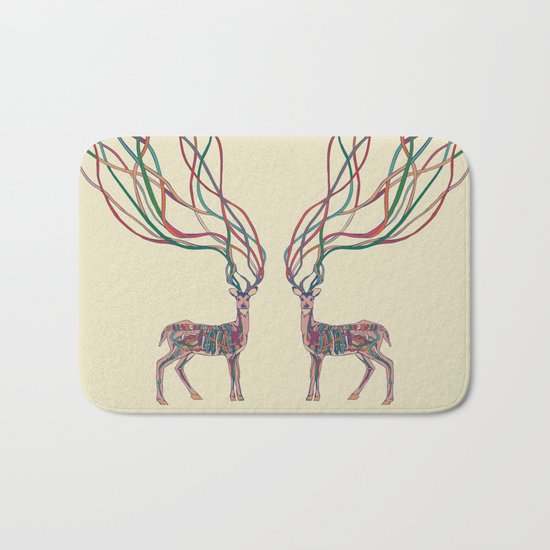 Deer Ribbons Bath Mat