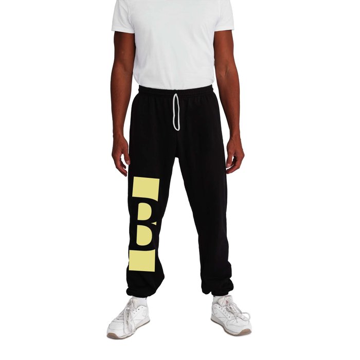 B MONOGRAM (WHITE & KHAKI) Sweatpants