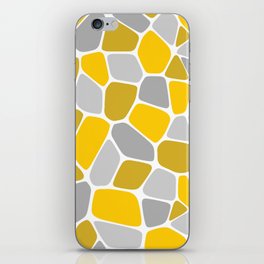 Abstract Shapes 208 in Gold and Grey iPhone Skin