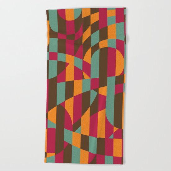 Abstract Graphic Art - Roller Coaster Beach Towel