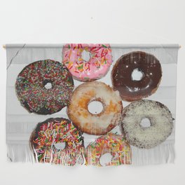 Homemade various dish of frosted donuts; can't eat just one kitchen and dining room home and wall decor Wall Hanging