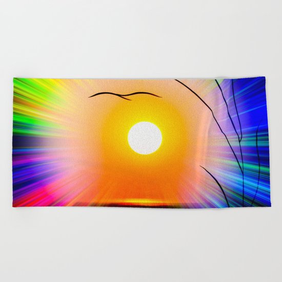Sunset abstract Beach Towel