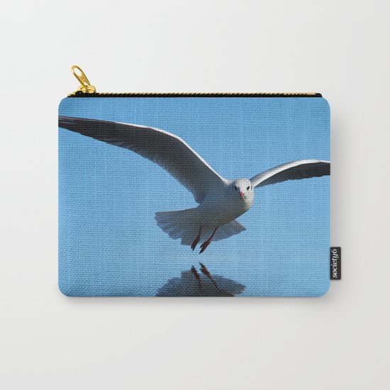 Seagull on blue sky Carry-All Pouch