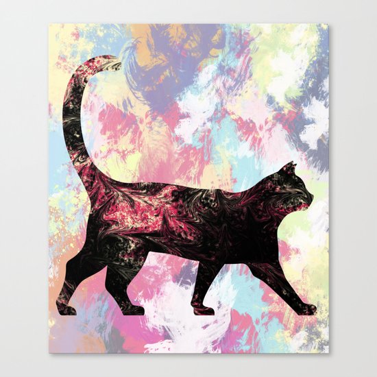 Abstract Cat Canvas Print