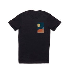 Abstract Mountain View T Shirt | Hills, Moon, Mountains, Outdoors, Scenic, Lines, Home, Simple, Explore, Unique 