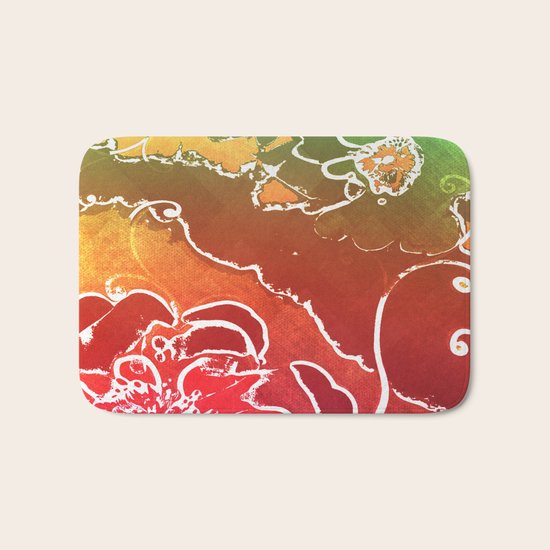 Floral Bath Mat