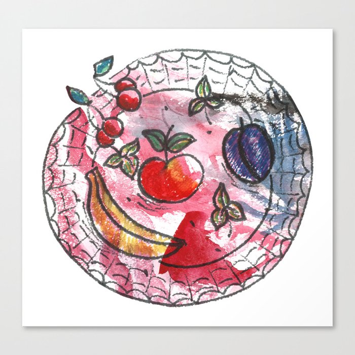 Fruit on a platter Canvas Print
