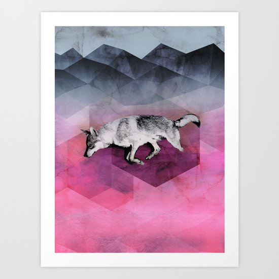 The Wolf Geometry Art Print