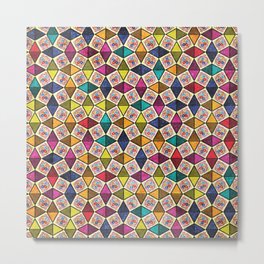 Colorful Kaleidoscopic Abstract Flower Pattern Metal Print | Neoncolors, Kaleidoscope, Graphicdesign, Graphic, Background, Colorful, Summer, Vector, Colors, Vibrant 