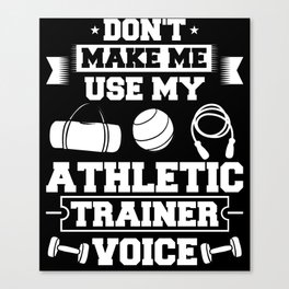 Athletic Trainer Coach Training Program Sport Canvas Print