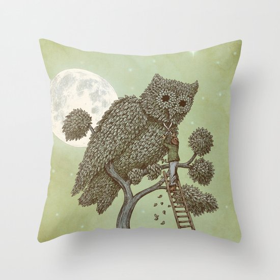 The Night Gardener (Colour Option) Throw Pillow