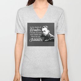 Philosopher Albert Camus pop art gray V Neck T Shirt
