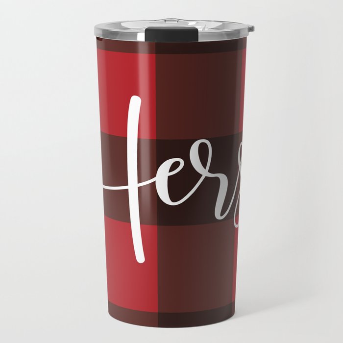 Hers Pattern (Red) Travel Mug