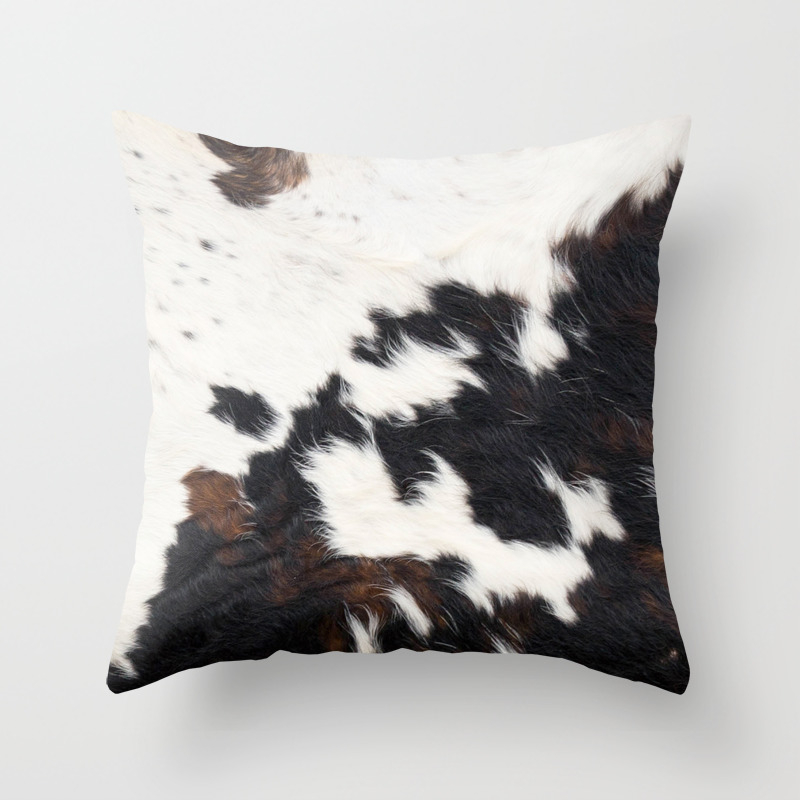 Brown Cowhide Throw Pillow By Cadinera Society6