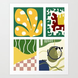 Assemble patchwork composition 4 Art Print