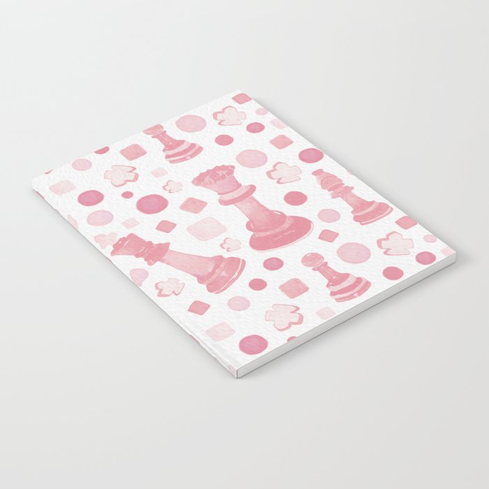 Four Moves to Checkmate - Faded Blush Pink Notebook