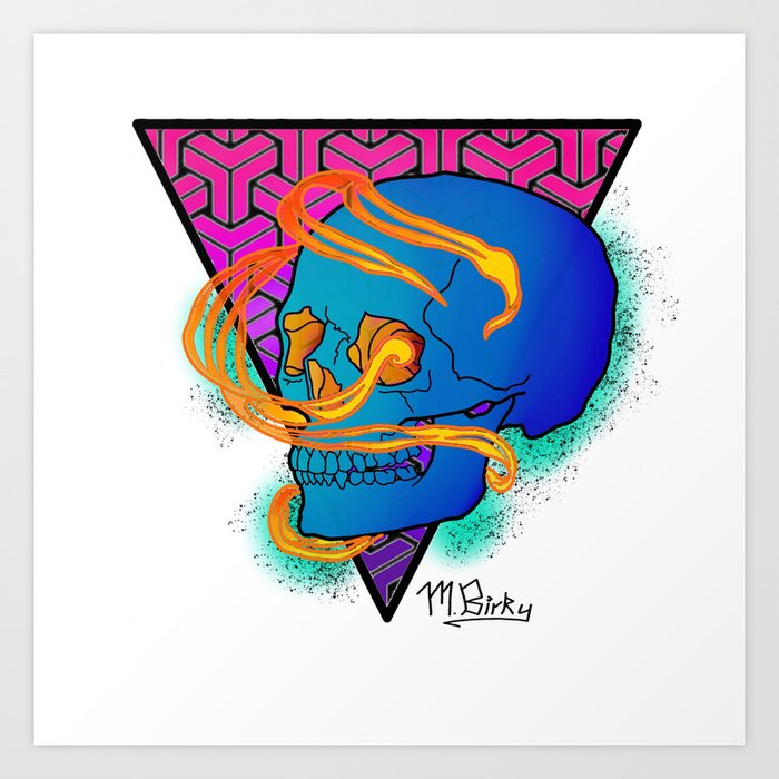 The Skull and The Pattern Art Print