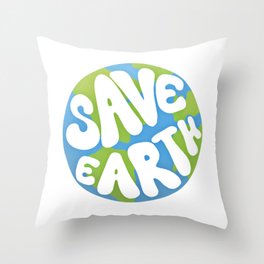 Save Earth Ecology Throw Pillow