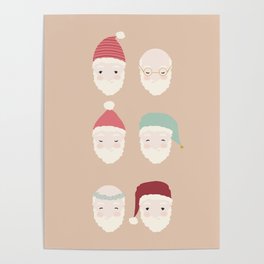 Santas - Mocha Poster