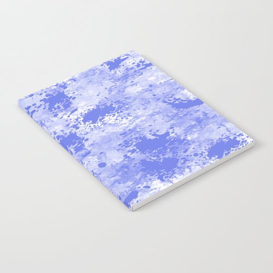 Blue Watercolor Paint Splatter Abstract Notebook
