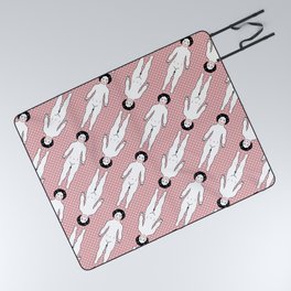 Frozen Charlottes - Pink Picnic Blanket