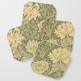 Chrysanthemum by William Morris 1877 Antique Vintage Pattern CC0 Spring Summer Coaster