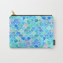 Bubbly Ocean in Aqua and Turquoise Carry-All Pouch