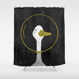 Space Goose Shower Curtain
