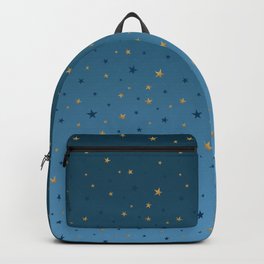 Gold stars on blue. Backpack
