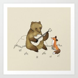 Bear & Fox Art Print