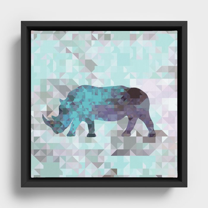 Rhino Framed Canvas