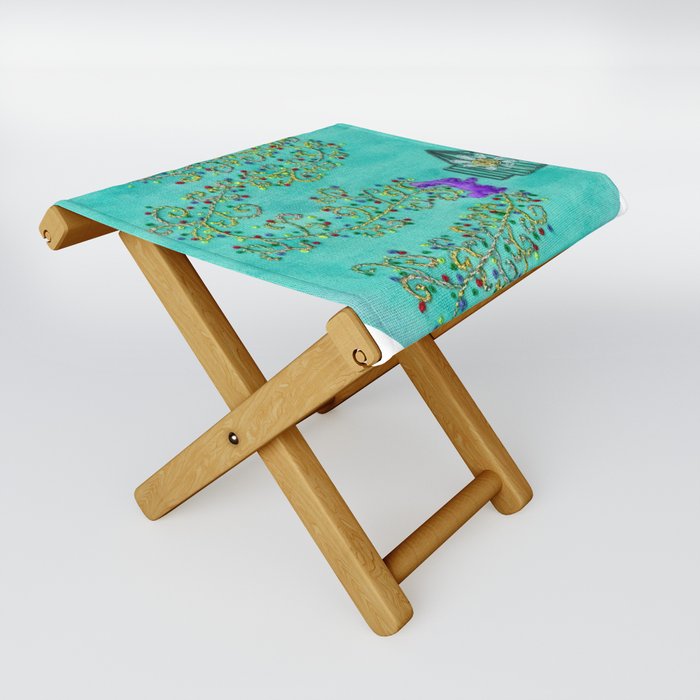 Lost and Found Woodland Garden Embroidery Folding Stool