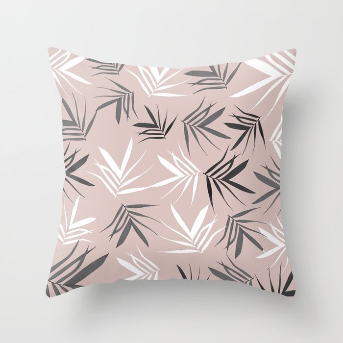 Pudra Leaves Decor Throw Pillow