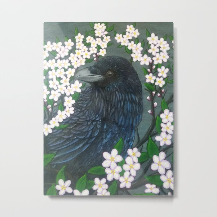 Crow in Rowan  Metal Print