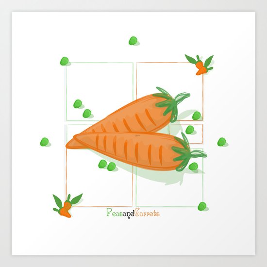Peas & Carrots Art Print