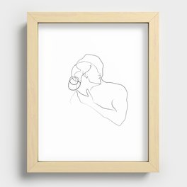 Lovers - Minimal Line Drawing 13 Recessed Framed Print