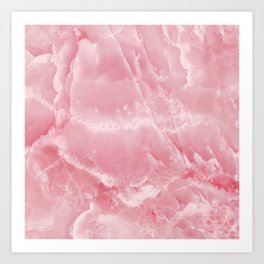 Pink Onyx Marble Art Print